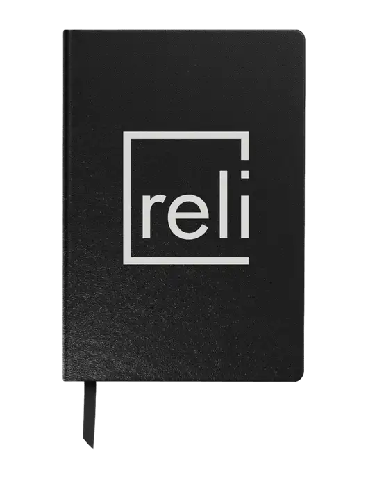 Achieve Black Hardcover Journal, 5.5 x 8.37 w/Reli Title Logo