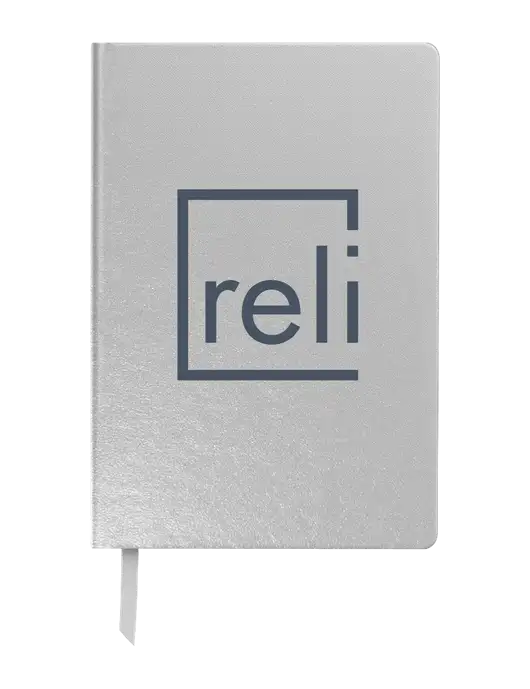 Achieve Silver Hardcover Journal, 5.5 x 8.37 w/Reli Title Logo