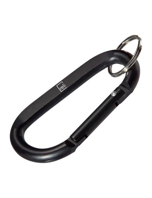 Black Carabiner & Key Ring w/Reli Title Logo