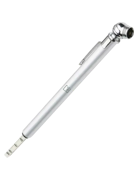 Quick View Silver Tire Gauge w/Reli Title Logo
