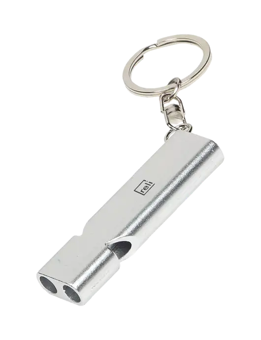 Quick Alert Silver Safety Whistle w/Reli Title Logo