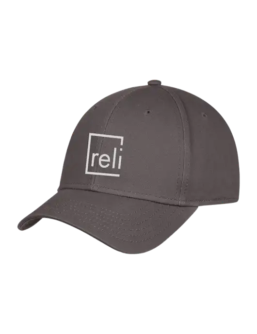 Charcoal Structured Cap Hook & Loop w/Reli Title Logo
