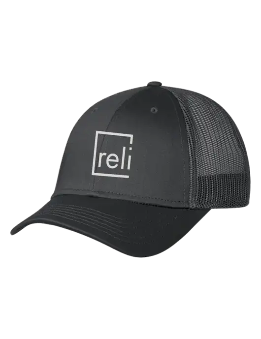 Charcoal Mesh Trucker Cap Snap Back w/Reli Title Logo
