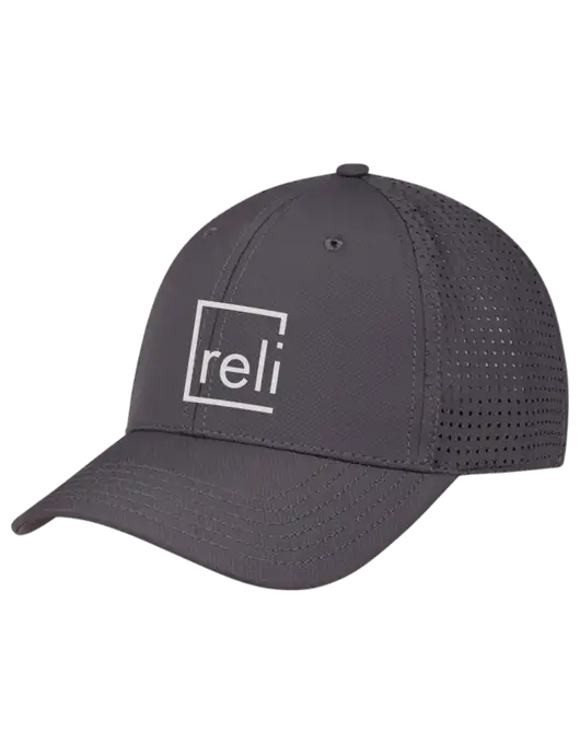 Charcoal Performance Stretchable Cap Hook & Loop w/Reli Title Logo