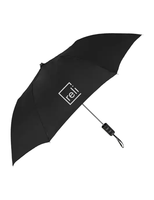 Black 42" Folding Umbrella  w/Reli Title Logo