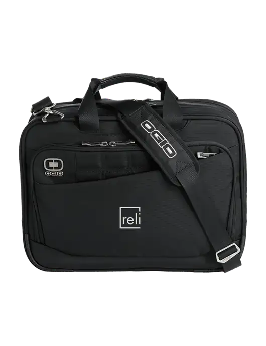 OGIO Black Element Laptop Messenger Bag w/Reli Title Logo