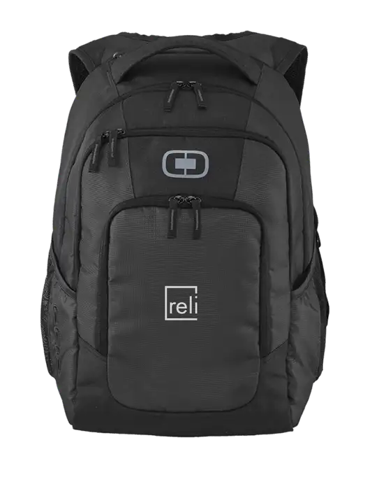 OGIO Diesel Grey Logan Laptop Backpack
 w/Reli Title Logo