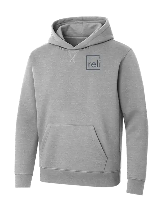 Allmade Granite Grey Heather Organic French Terry Pullover Hoodie w/Reli Title Logo