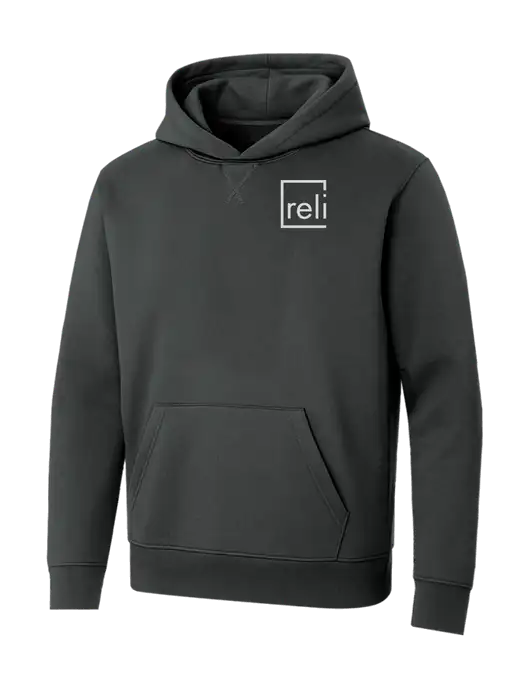 Allmade Charcoal Grey Organic French Terry Pullover Hoodie w/Reli Title Logo
