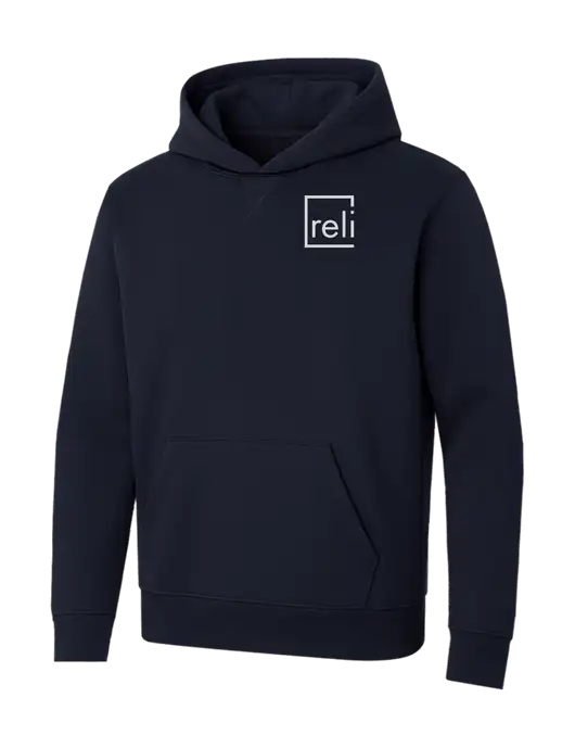 Allmade Dark Navy Organic French Terry Pullover Hoodie w/Reli Title Logo