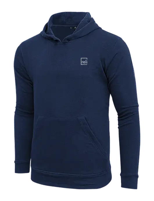 Adidas Navy Fleece Hooded Sweatshirt w/Reli Title Logo
