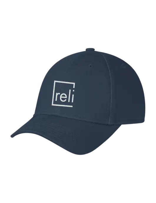 Navy Structured Cap Hook & Loop w/Reli Title Logo