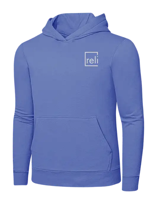 Carolina Blue 7.8 oz Ring Spun Hooded Sweatshirt w/Reli Title Logo