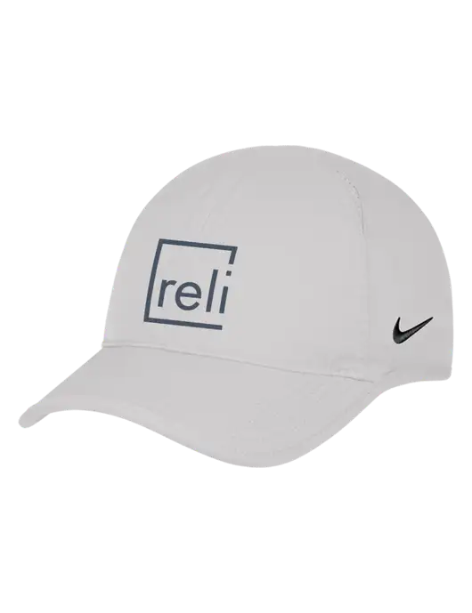 Nike White Featherlight Cap w/Reli Title Logo