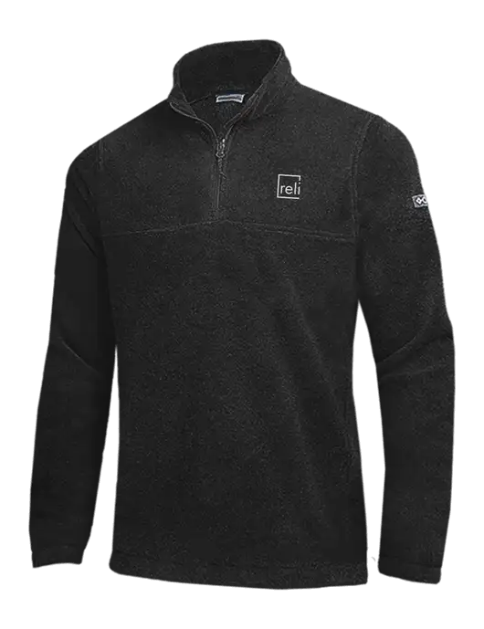 Columbia Black Steens Mountain Fleece 1/2 Zip Pullover w/Reli Title Logo