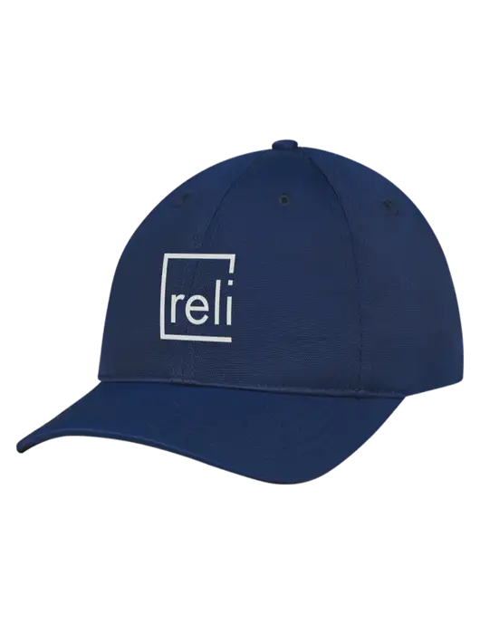 Navy Nylon Twill Performance Cap w/Reli Title Logo