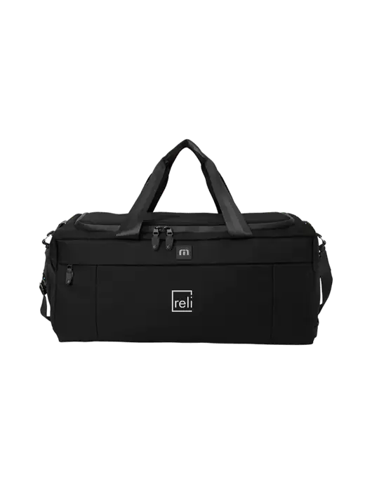 TravisMathew Black Duration Duffel w/Reli Title Logo