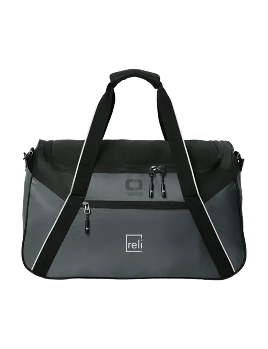 OGIO Dark Medium Grey/Black Inception Duffel w/Reli Title Logo