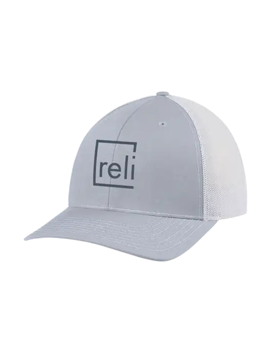 Richardson Adjustable Snapback Original 112 Trucker Cap Light Heather Grey w/White Mesh w/Reli Title Logo
