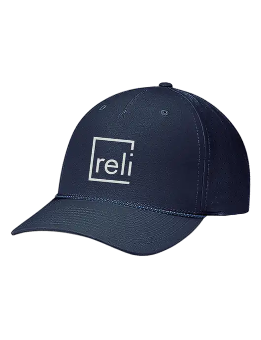 Richardson Laser Perf Performance Dark Navy/Navy-Grey-Blue Rope Cap w/Reli Title Logo