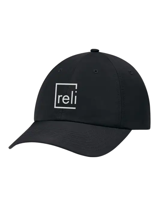 Richardson Relaxed Performance Lite Black Cap w/Reli Title Logo