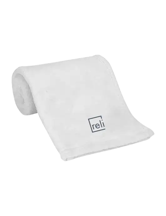 White Alpine Fleece Mink Touch Luxury Baby Blanket  w/Reli Title Logo