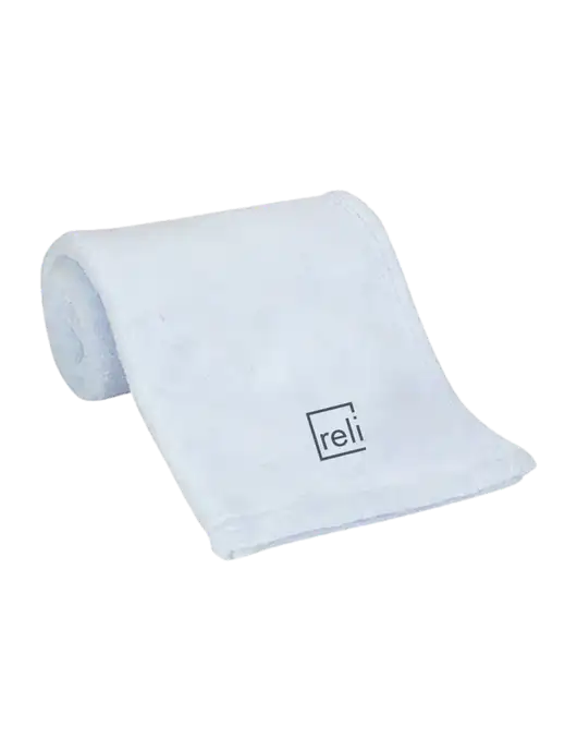 Blue Alpine Fleece Mink Touch Luxury Baby Blanket  w/Reli Title Logo