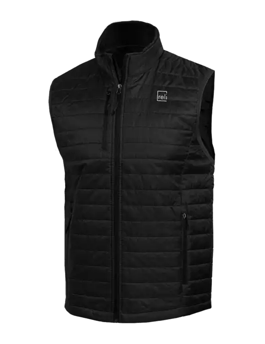 Packable Black Puffy Vest w/Reli Title Logo
