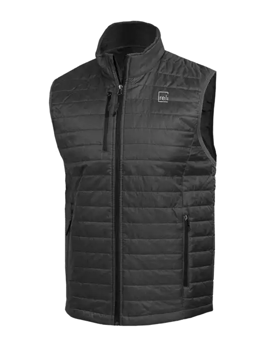 Packable Dark Grey Puffy Vest w/Reli Title Logo