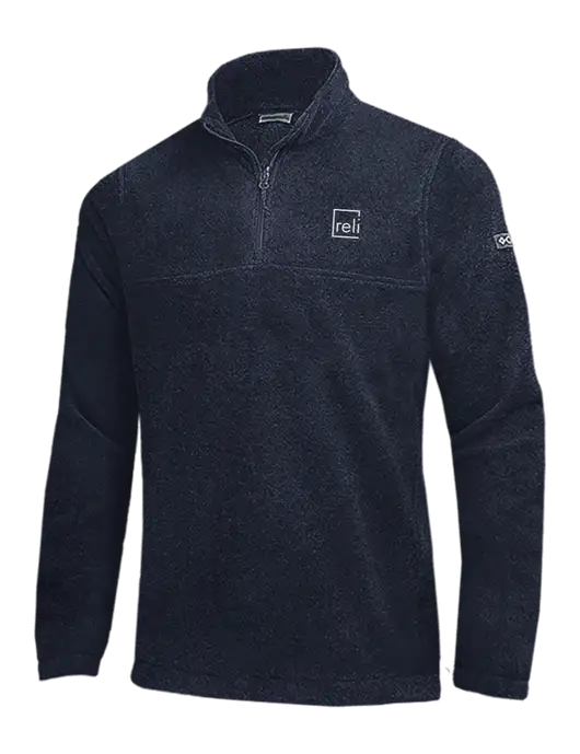 Columbia Navy Steens Mountain Fleece 1/2 Zip Pullover w/Reli Title Logo