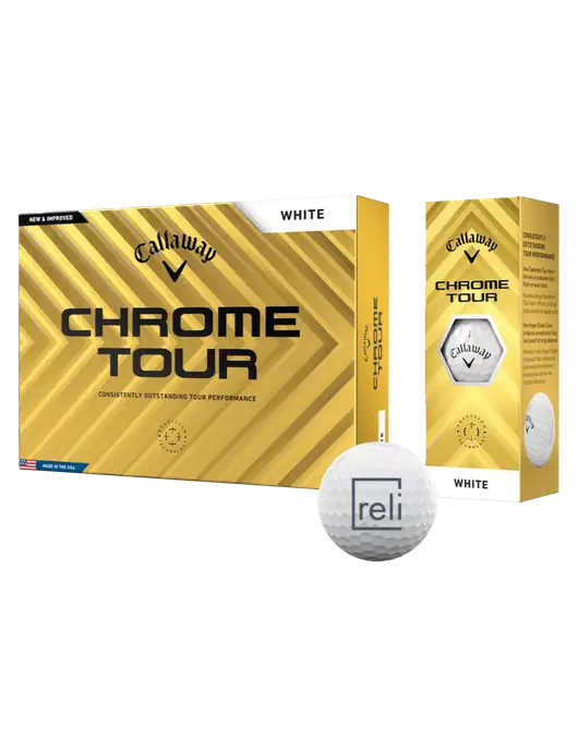 Callaway Chrome Tour Golf Balls 12/pkg w/Reli Title Logo