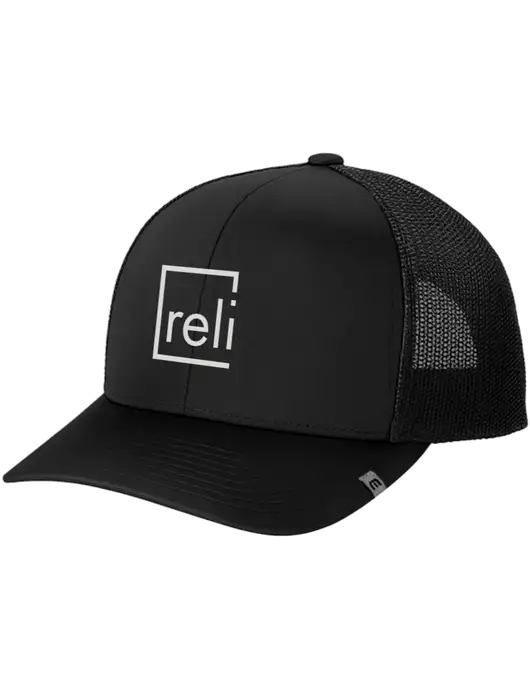 TravisMathew Black Cruz Trucker Cap w/Reli Title Logo