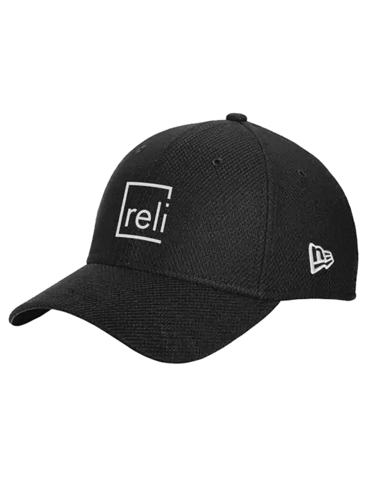 New Era Diamond Era Black Stretch Cap w/Reli Title Logo