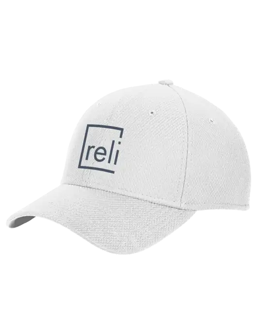 New Era Diamond Era White Stretch Cap w/Reli Title Logo