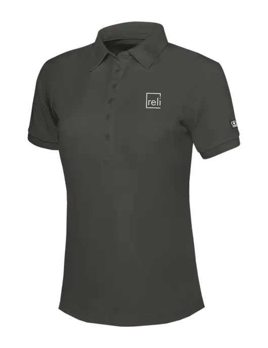 OGIO Womens Dark Grey Jewel Polo w/Reli Title Logo