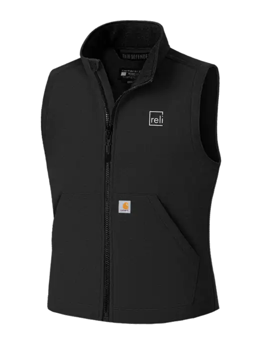 Carhartt Rain Defender Black Soft Shell Vest w/Reli Title Logo