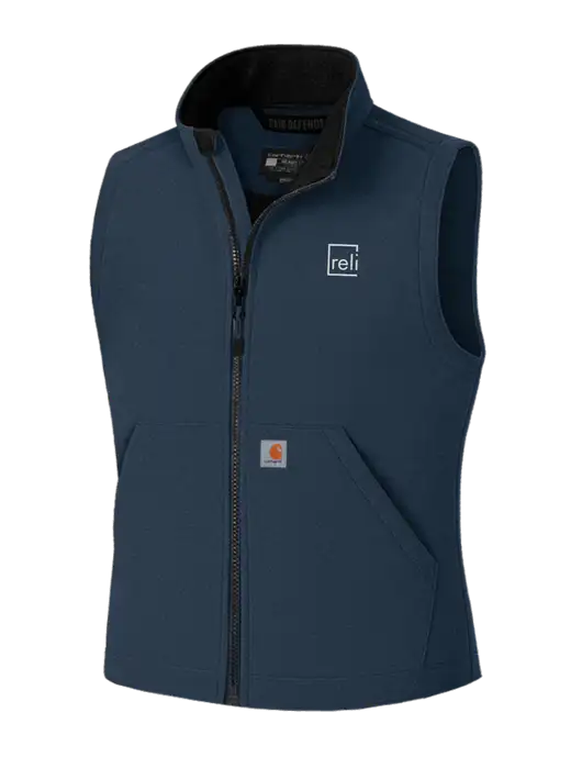 Carhartt Rain Defender Dark Navy Soft Shell Vest w/Reli Title Logo