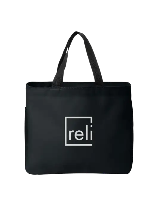 Essential Black Tote w/Reli Title Logo