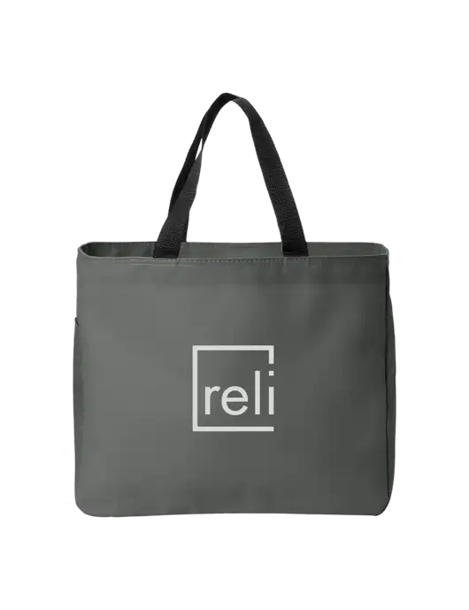 Essential Dark Grey Tote w/Reli Title Logo