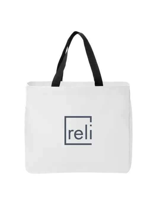 Essential White Tote w/Reli Title Logo