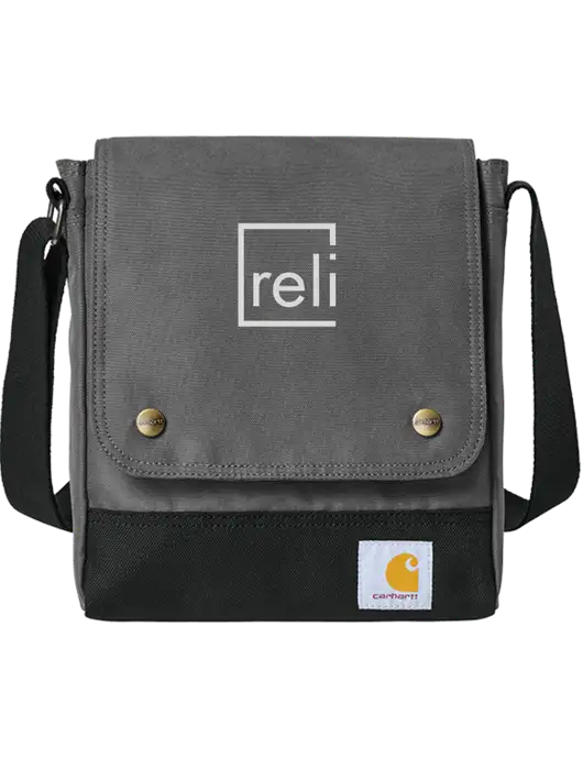 Carhartt Medium Grey Crossbody Snap Bag w/Reli Title Logo