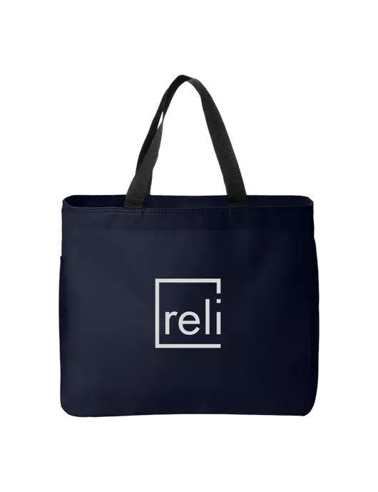 Essential Dark Navy Tote w/Reli Title Logo