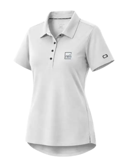 OGIO Womens Envision White Polo w/Reli Title Logo