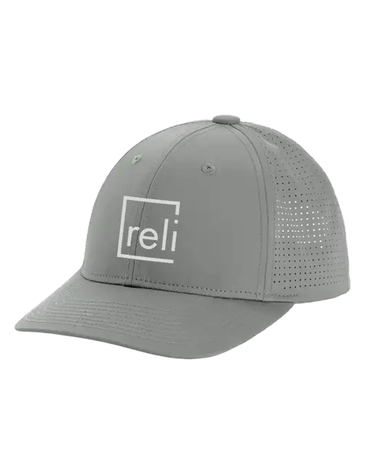 Pro-Cut Structured Snapback with Pinhole Mesh Medium Grey Cap w/Reli Title Logo