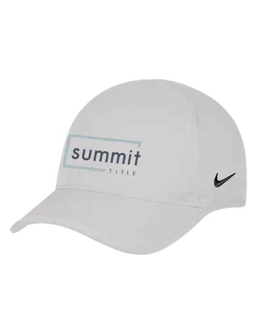 Nike White Featherlight Cap w/Summit Title Logo