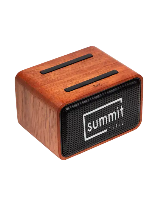 Wireless Speaker with Wireless Charger w/Summit Title Logo