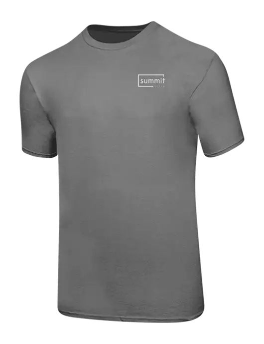 Ring Spun Medium Grey 4.5 oz T-Shirt w/Summit Title Logo