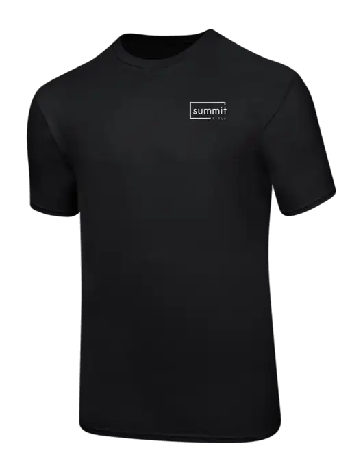 Ring Spun Jet Black 4.5 oz T-Shirt w/Summit Title Logo