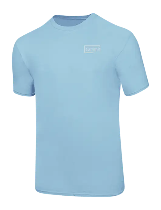 Ring Spun Light Blue 4.5 oz T-Shirt w/Summit Title Logo