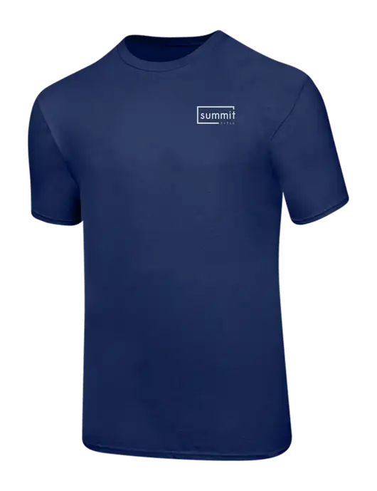 Ring Spun Navy 4.5 oz T-Shirt w/Summit Title Logo
